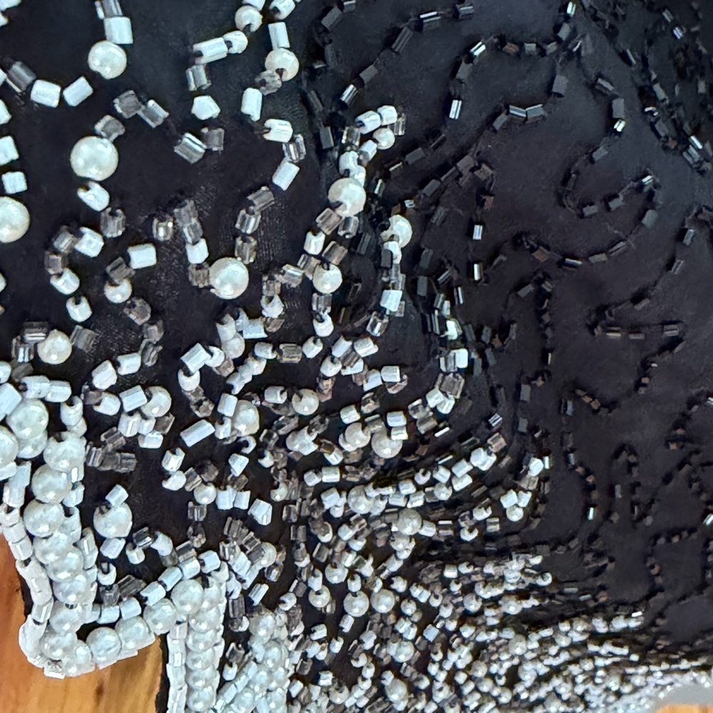 Silk Vintage Papell Boutique Evening Beaded Top - Picture 9 of 15